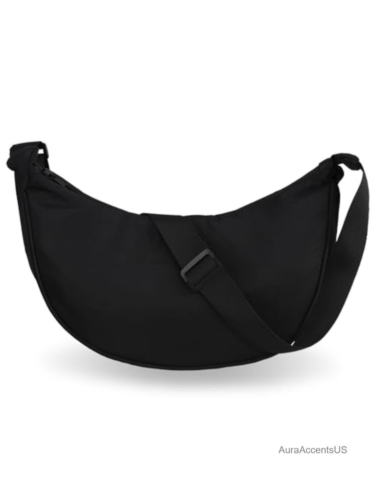 Crescent Crossbody Bag Small Sling Nylon Adjustable Strap